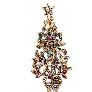 Upcycled Vintage Christmas Tree Brooch